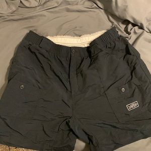 Aftco Mens Black Fishing Shorts
